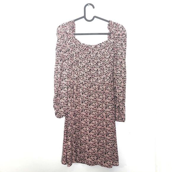 MAJE Floral Puff Sleeve Square Neck Mini Dress 1 - Picture 3 of 11